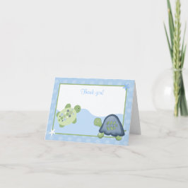 Tarjeta de agradecimiento plegada de arrecife de t
