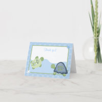 Tarjeta de agradecimiento plegada de arrecife de t