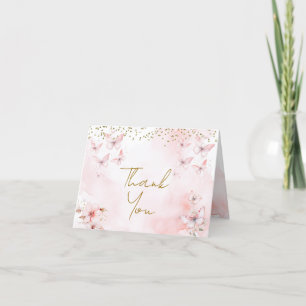 Tarjeta de agradecimiento plegada de Baby Shower d