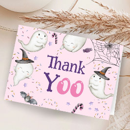 Tarjeta de agradecimiento plegada de Baby Shower d