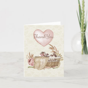 Tarjeta de agradecimiento plegada de Baby Shower v