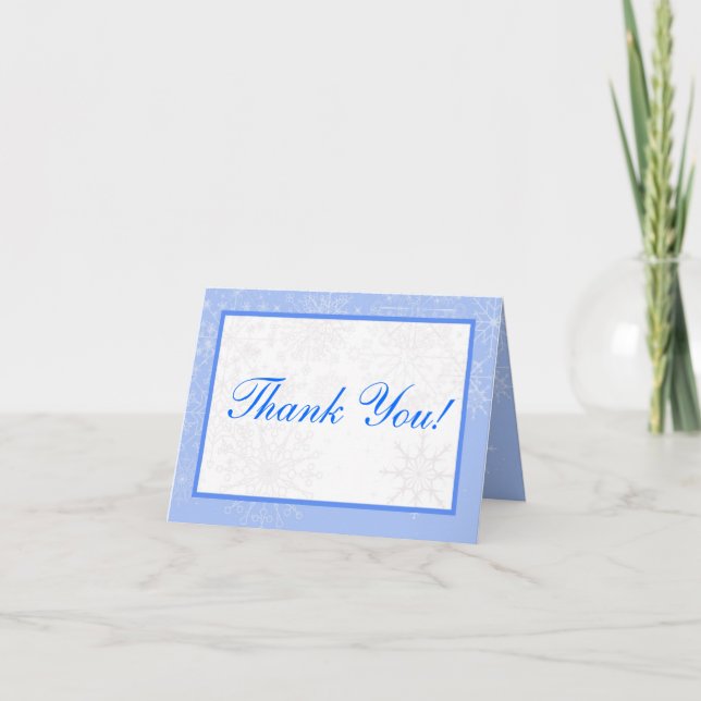 Tarjeta de agradecimiento plegada de Boda de copos (Anverso)