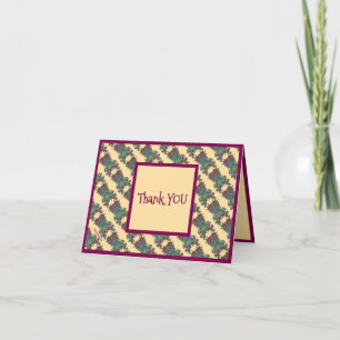Tarjeta de agradecimiento plegada de diseño 'Medie