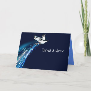 Tarjeta de agradecimiento plegada de Dove en zumba