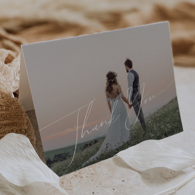 Tarjeta de agradecimiento plegada de escritura Min (Subido por el creador)