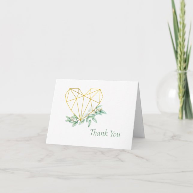 Tarjeta de agradecimiento plegada de Eucalyptus Bo (Anverso)