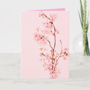 Tarjeta de agradecimiento plegada de flor de mármo