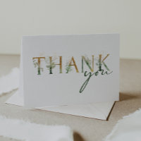 Tarjeta de agradecimiento plegada de Greenery & Go