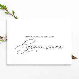 Tarjeta de agradecimiento plegada de Groomsman min