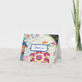 tarjeta de agradecimiento plegada de hoja de tabac