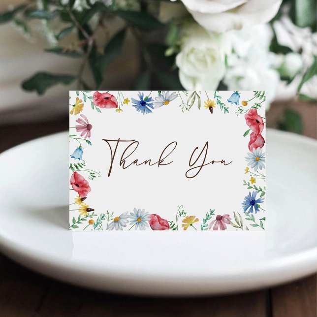 Tarjeta de agradecimiento plegada de jardín boho d (Subido por el creador)