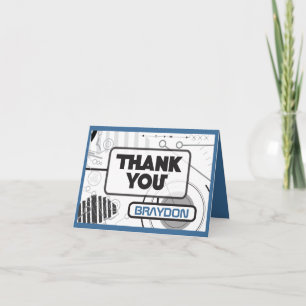 Tarjeta de agradecimiento plegada de la barra de S