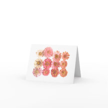 Tarjeta de agradecimiento plegada de la colección 