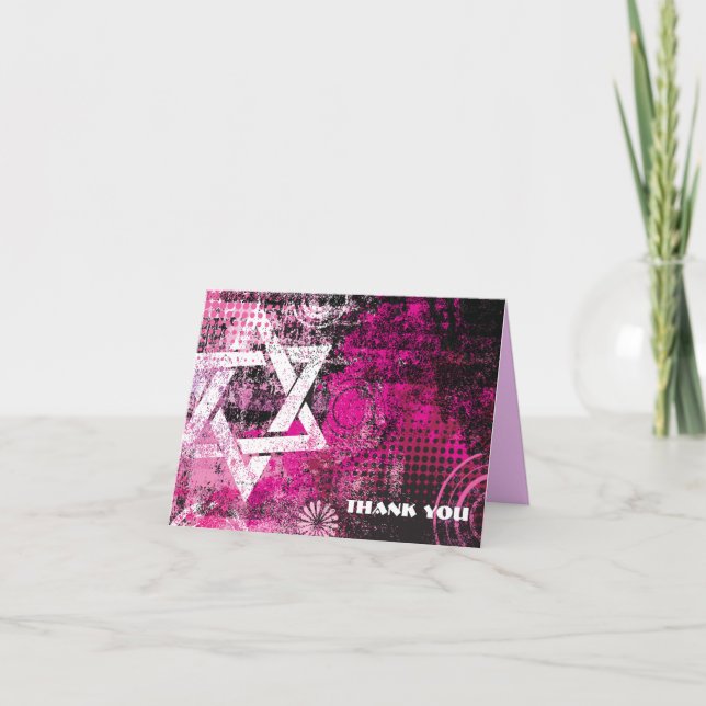 Tarjeta de agradecimiento plegada de la estrella c (Anverso)