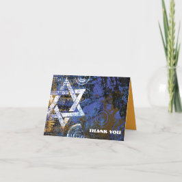 Tarjeta de agradecimiento plegada de la estrella c