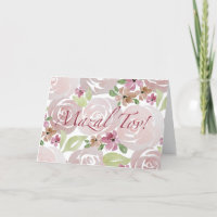 Tarjeta de agradecimiento plegada de Mazal Tov