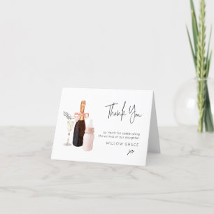 Tarjeta de agradecimiento plegada de Sip n See Rec