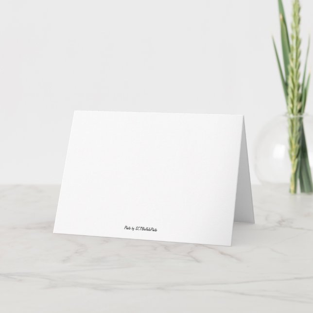 Tarjeta de agradecimiento plegada de sorpresa de f (Reverso)