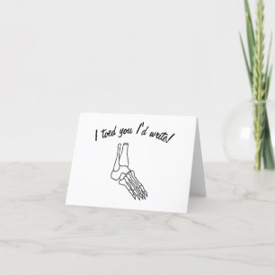 Tarjeta de agradecimiento plegada de Toe Pun