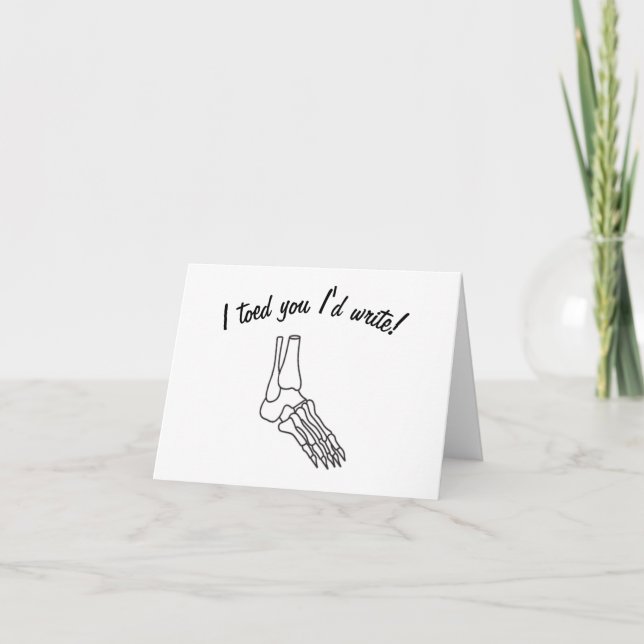 Tarjeta de agradecimiento plegada de Toe Pun (Anverso)