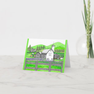 Tarjeta de agradecimiento plegada de Walnut Hill F