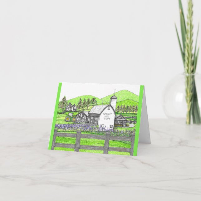 Tarjeta de agradecimiento plegada de Walnut Hill F (Anverso)