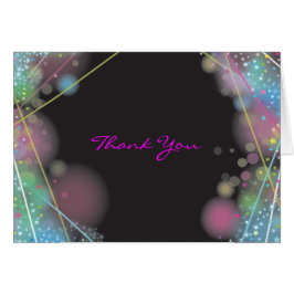 Tarjeta de agradecimiento plegada del bar LASER GL