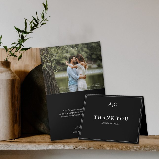 Tarjeta de agradecimiento plegada del Boda de mono (Subido por el creador)