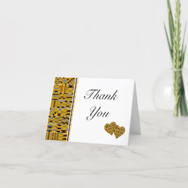 Tarjeta de agradecimiento plegada del Golden Afric