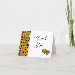 Tarjeta de agradecimiento plegada del Golden Afric
