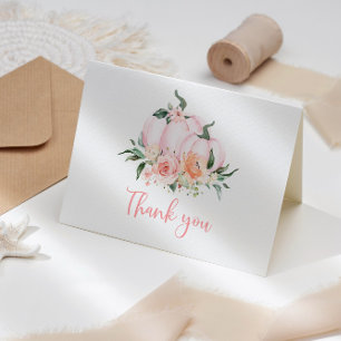 Tarjeta de agradecimiento plegada floral de calaba