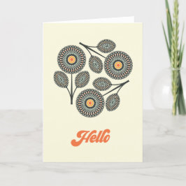 Tarjeta de agradecimiento plegada floral moderna d