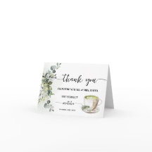 Tarjeta de agradecimiento plegada Greenery Perfect