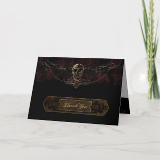 Tarjeta de agradecimiento plegada hasta la muerte