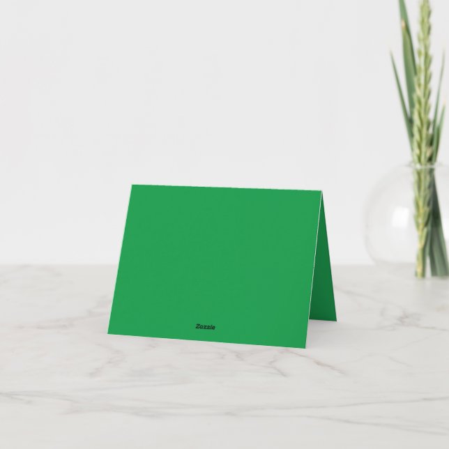 Tarjeta de agradecimiento plegada Kelly Green #069 (Reverso)