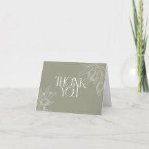 Tarjeta de agradecimiento plegada mínima de la ram
