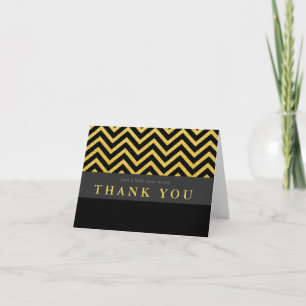Tarjeta de agradecimiento plegada moderna Chevron 