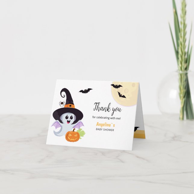 Tarjeta de agradecimiento plegada para Baby Shower (Anverso)