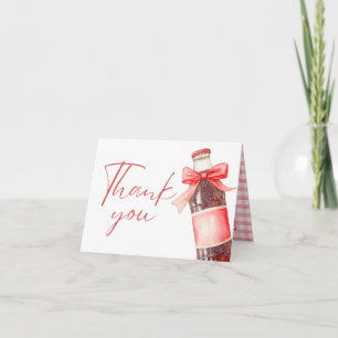 Tarjeta de agradecimiento plegada para baby shower