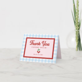 Tarjeta de agradecimiento plegada para baby shower