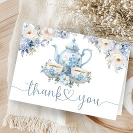 Tarjeta de agradecimiento plegada para baby shower