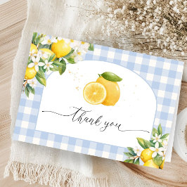 Tarjeta de agradecimiento plegada para baby shower
