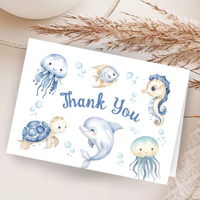 Tarjeta de agradecimiento plegada para baby shower (Subido por el creador)