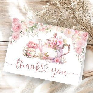 Tarjeta de agradecimiento plegada para baby shower