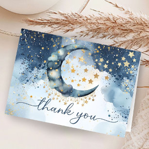 Tarjeta de agradecimiento plegada para baby shower