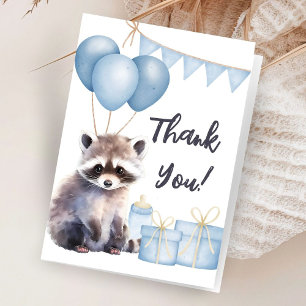 Tarjeta de agradecimiento plegada para baby shower