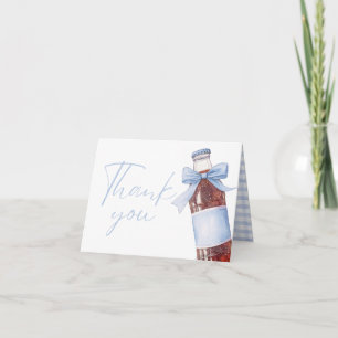 Tarjeta de agradecimiento plegada para baby shower
