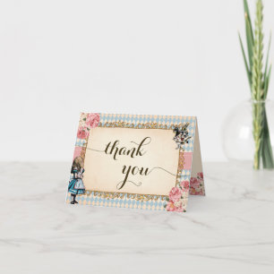 Tarjeta de agradecimiento plegada para Baby Shower