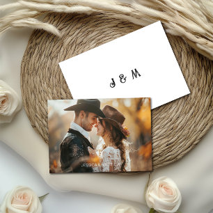 Tarjeta de agradecimiento plegada para la pareja o