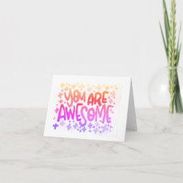 Tarjeta de agradecimiento plegada, pequeña, de 4"
